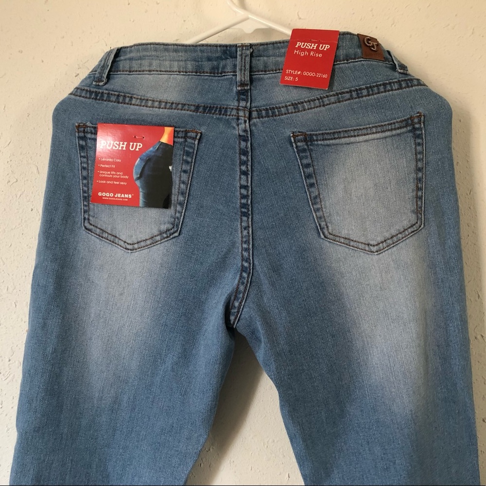 NWT Gogo Jeans Denim High Rise Ankle Pants Sz 5 - Picture 7 of 8